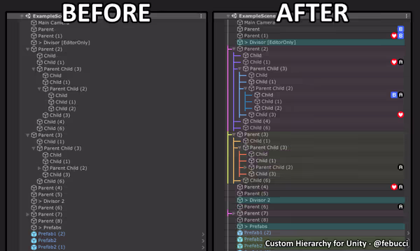 Custom Hierarchy for Unity